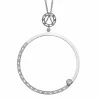 Amaia Polished and Textured Hoop Pendant