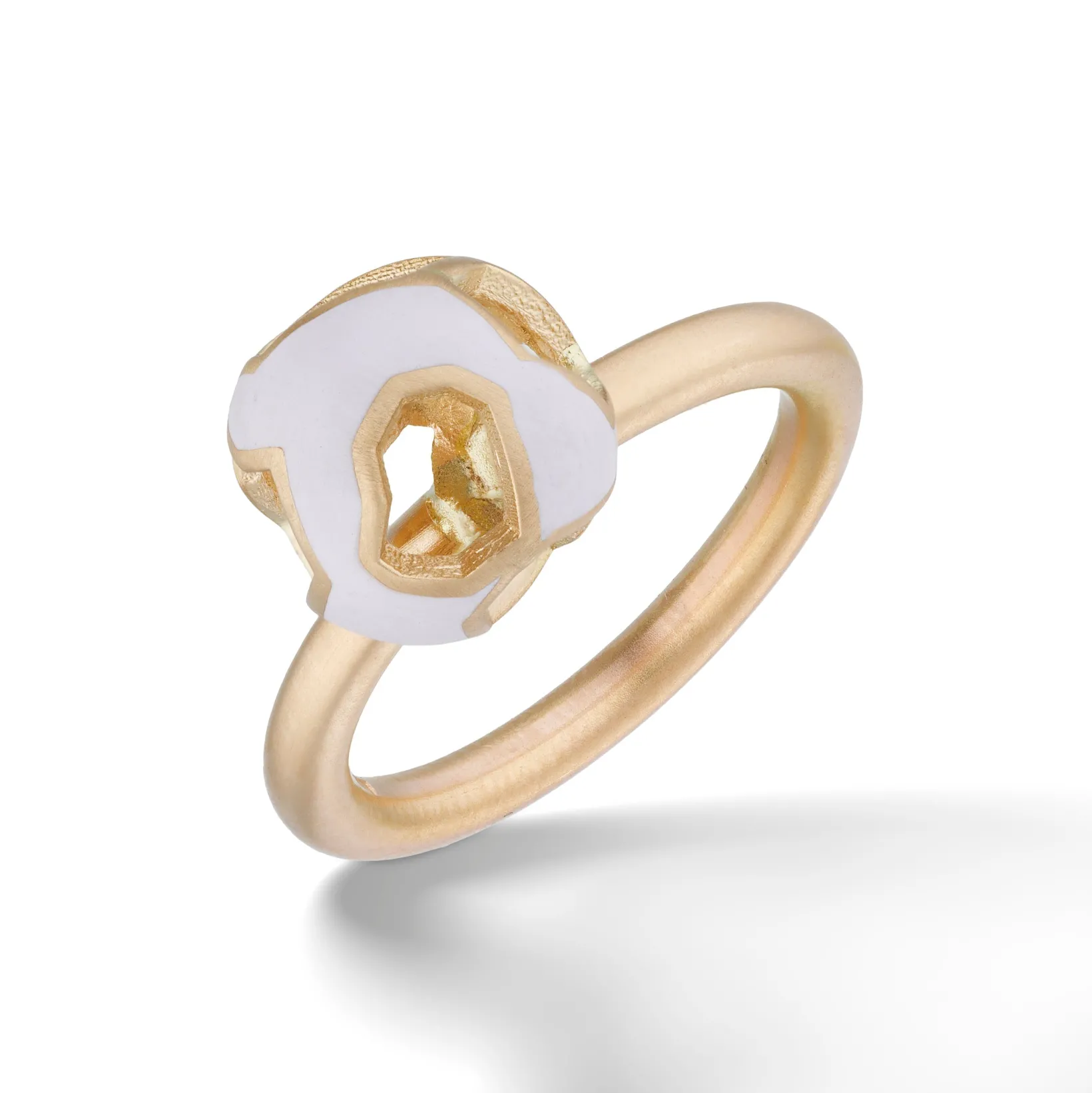Explosion of Joy Ring with Enamel with 18kt Rose Gold
