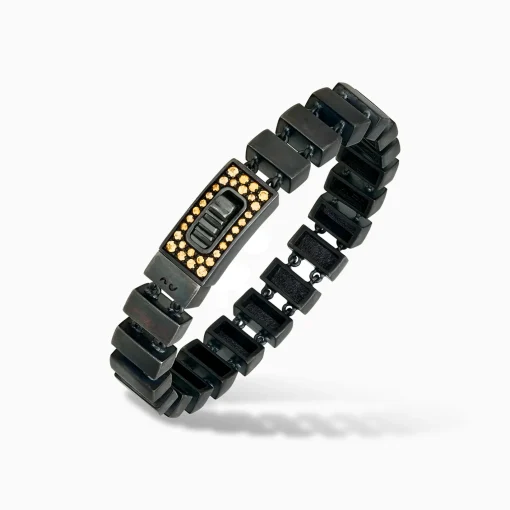 GLADIATOR Yellow Sapphires and Oxidized Slim Bracelet