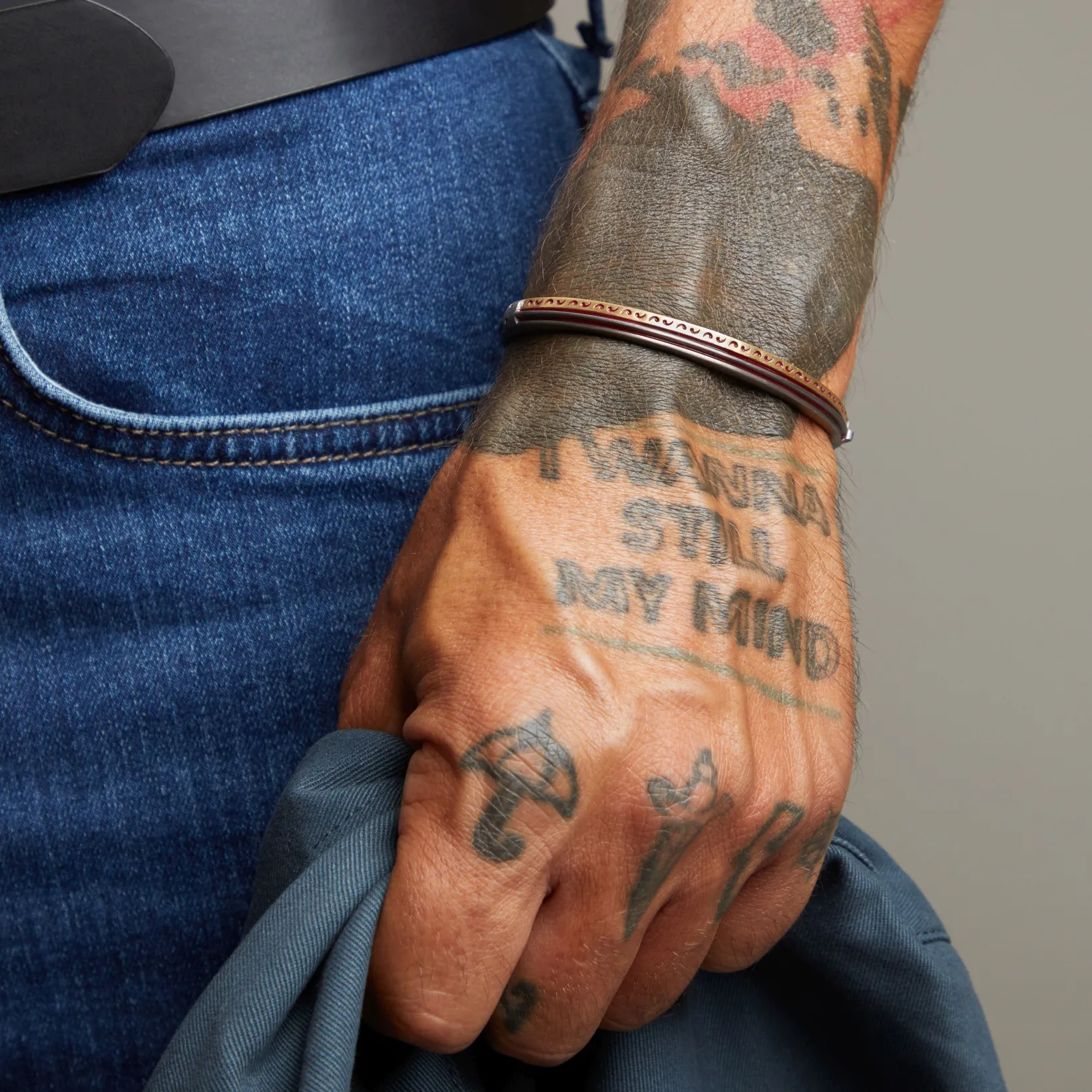 ACIES MIXED METAL SLIM CUFF