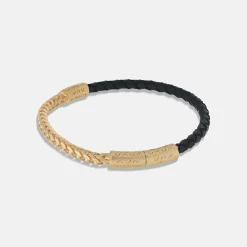 LASH Chain & Braided Leather Bracelet