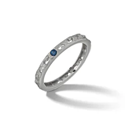 Orion Ring with Single Sapphire with Blue Sapphire